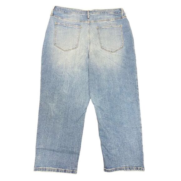 Simply Vera Vera Wang High-Waisted Straight Crop Jeans Mid Wash Denim Size 16 - Picture 5 of 10